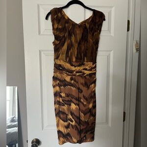 Diane von Furstenberg animal print silk dress size 6